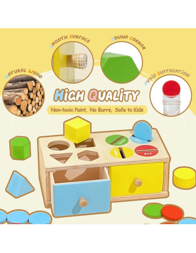 Juguetes Montessori Biottro - Clasificador de Formas y Colores