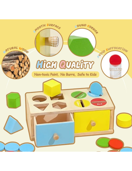 Juguetes Montessori Biottro - Clasificador de Formas y Colores