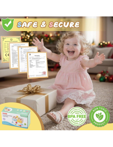 Juguetes Montessori Biottro - Clasificador de Formas y Colores