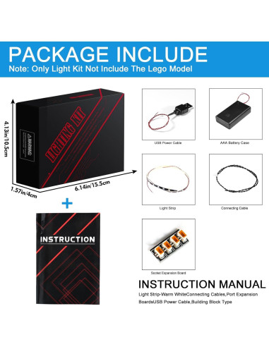 Kit de Luz LED Hilighting para LEGO 43227, Fácil Instalación