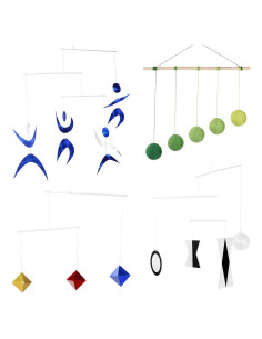 Juego de Móviles Montessori 4 en 1 - Munari, Gobbi, Octaedro, Bailarines