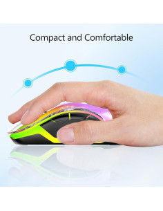 Ratón Inalámbrico Memzuoix WM-2017 RGB Recargable 1200 DPI 2