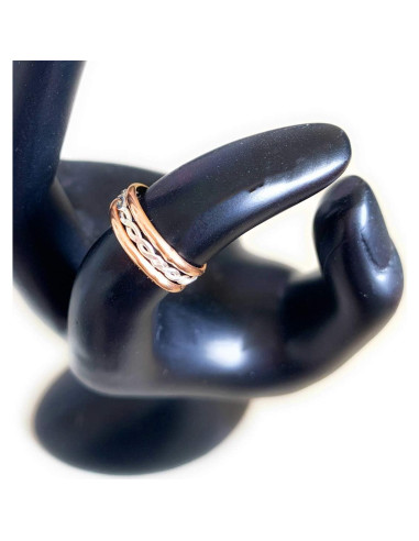 Anillo de Dedo del Pie Ajustable Unisex Oro 14K y Plata 925