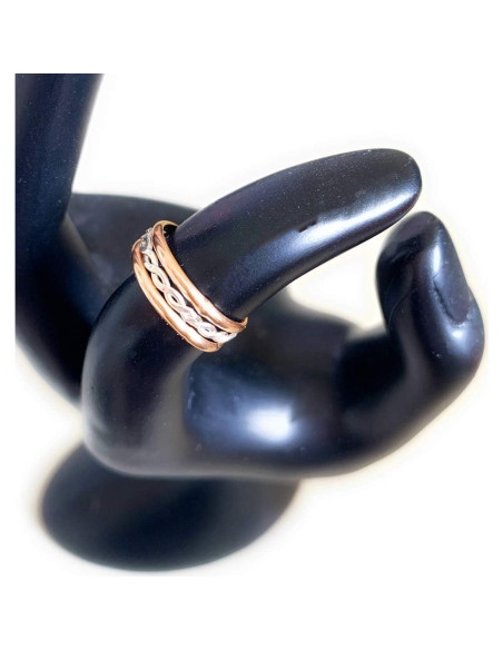 Anillo de Dedo del Pie Ajustable Unisex Oro 14K y Plata 925