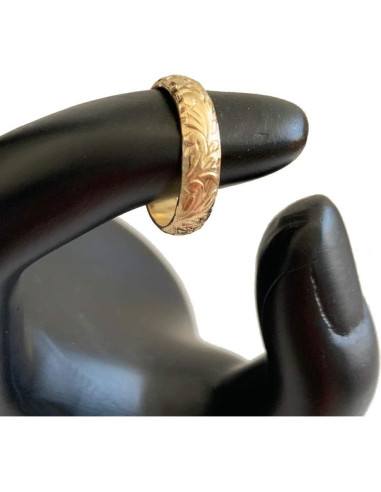 Anillo de Dedo del Pie Ajustable Oro Relleno 14K Floral