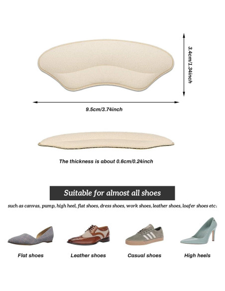 Protectores de Talón BIGIICO - Almohadillas Autoadhesivas 4 Pares