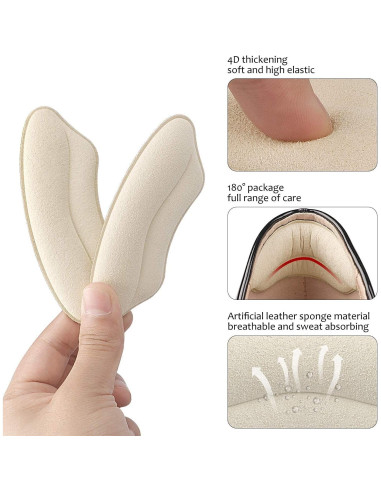 Protectores de Talón BIGIICO - Almohadillas Autoadhesivas 4 Pares