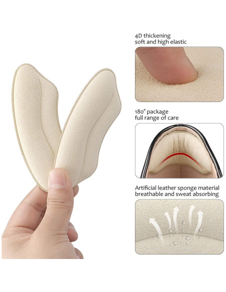 Protectores de Talón BIGIICO - Almohadillas Autoadhesivas 4 Pares