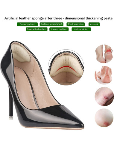 Protectores de Talón BIGIICO - Almohadillas Autoadhesivas 4 Pares