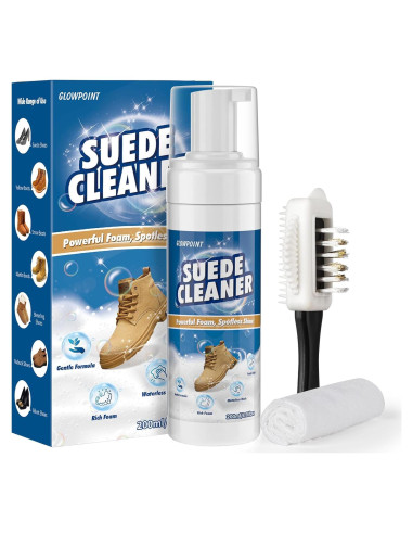 Limpiador de Ante GLOWPOINT 191g Kit con Cepillo y Toalla