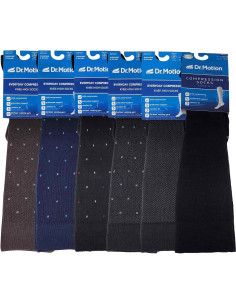 Calcetines de Compresión Dr. Motion Hombres 10-13 8-15 mmHg 6 Pares 2