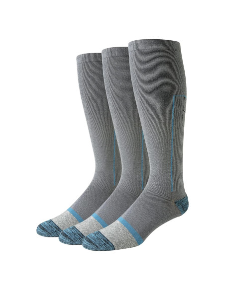 Calcetines de compresión graduada Amazon Essentials 3 pares gris