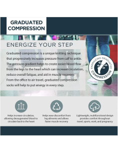 Calcetines de compresión graduada Amazon Essentials 3 pares gris 2