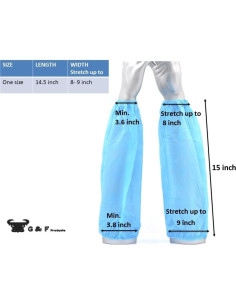 100 Fundas Reutilizables para Brazo G & F Azul 38 cm 2