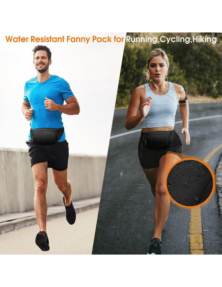 Riñonera Syican Unisex 3 Bolsillos Impermeable 20.99x8cm