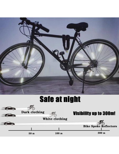 36 Reflectores de Radios Hsathoac para Bicicletas - Visibilidad 360