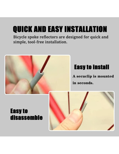 36 Reflectores de Radios Hsathoac para Bicicletas - Visibilidad 360