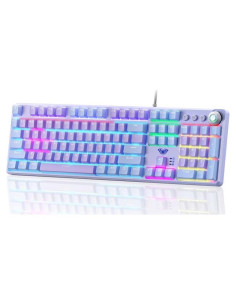 Teclado Mecánico AULA F2088 Pro RGB, 108 Teclas, USB