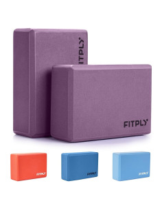Bloques de Yoga Fitply 2 Pack Antideslizantes EVA 22.86x15.24cm