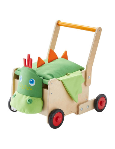 Carrito de Bebé Dragón HABA de Madera con Almacenamiento