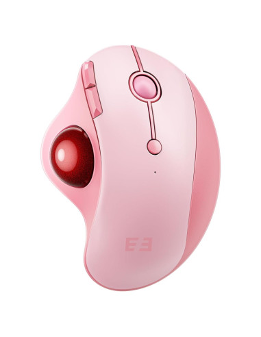 Ratón Trackball Inalámbrico Seenda Rosa - Ergonómico Bluetooth 5 DPI