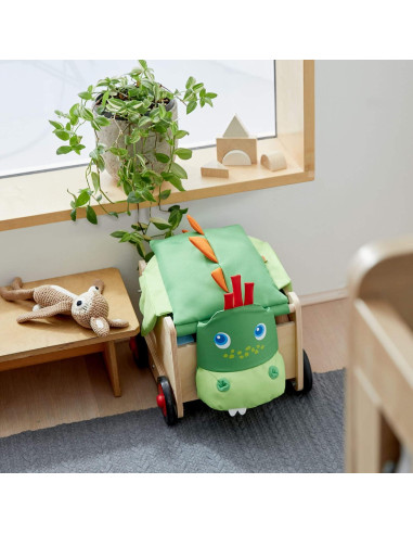 Carrito de Bebé Dragón HABA de Madera con Almacenamiento