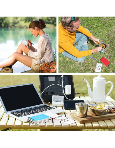 Koogel Mini Cuadernos Espirales Impermeables 4PCS 7.6x12.7cm