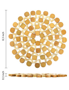 AVLA 10 Posavasos de Bambú Resistentes al Calor 21 cm 2