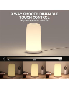 Lámpara de Mesa Táctil ROOTRO T16 LED Regulable RGB 2