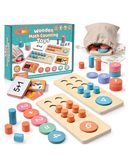 Juguetes Montessori Matemáticas Madera Lewo 1-20 para Niños