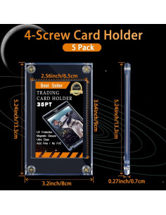 Juego de 5 Fundas de Acrílico para Tarjetas de Comercio Jetec 2