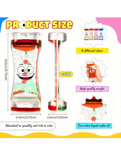 Shappy 4 Botellas Sensoriales Antiestrés para Niños 22x15x5 cm 2