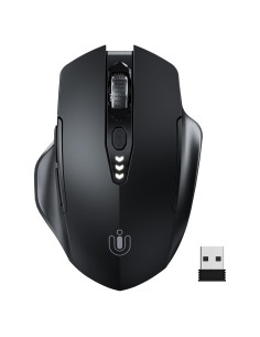 Ratón Inalámbrico Uineer Ergonómico Recargable 2.4GHz Negro