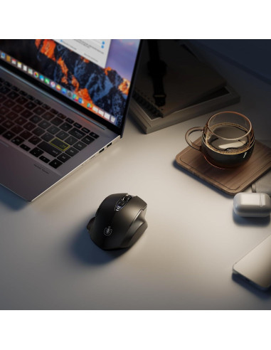 Ratón Inalámbrico Uineer Ergonómico Recargable 2.4GHz Negro