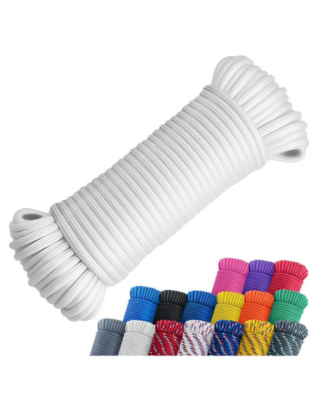 Cuerda de Nylon y Poliéster 30.48 m 6.35 mm SMART&CASUAL Blanca