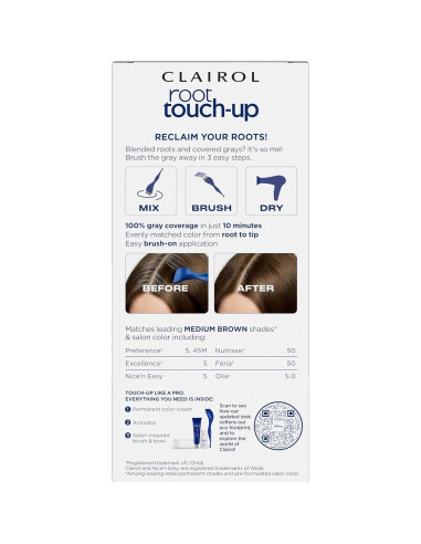 Clairol Root Touch-Up Tinte Permanente 5 Marrón Medio 32.5 ml