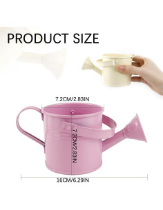 2 Piezas Regadera de Metal para Niños LNQ LUNIQI 200ml Beige 2