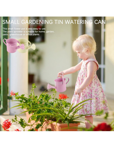 2 Piezas Regadera de Metal para Niños LNQ LUNIQI 200ml Beige