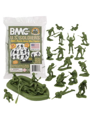 Soldados de Plástico BMC WW2 EE. UU. 31pc Verde OD
