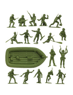 Soldados de Plástico BMC WW2 EE. UU. 31pc Verde OD 2