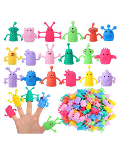 120 Títeres de Dedo Monstruos de Goma Suave Booson