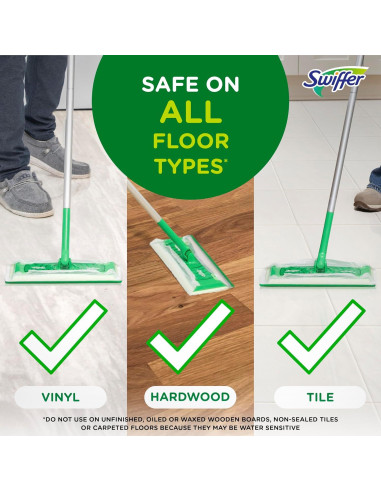 Paños de Mopa Húmedos Swiffer 24 Unidades Febreze Lavanda