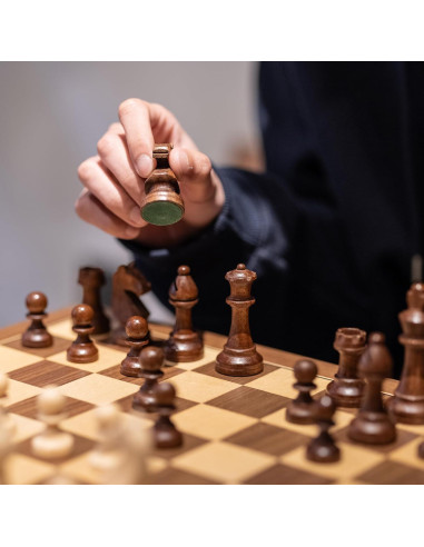 Juego de Ajedrez Magnético A&A de Madera 38x19cm Plegable