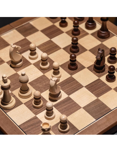 Juego de Ajedrez Magnético A&A de Madera 38x19cm Plegable