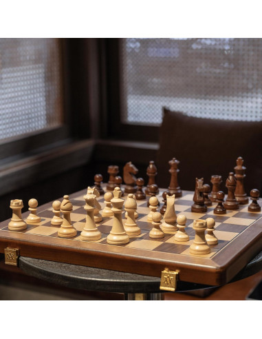 Juego de Ajedrez Magnético A&A de Madera 38x19cm Plegable