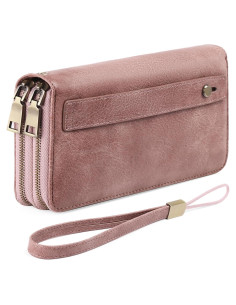 Billetera GAEKEAO Clutch Mujer Cuero RFID Gran Capacidad