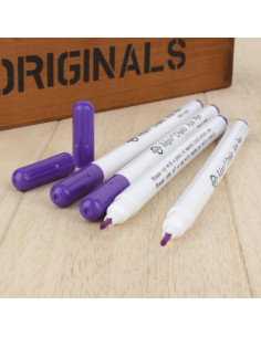 12 Bolígrafos Borrables con Agua USFEEL para Tela - Púrpura 2