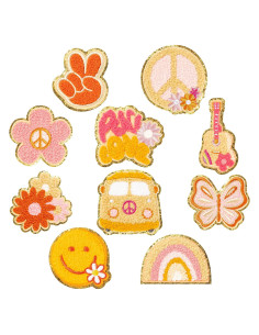 10 Parches de Chenille Retro X1zuue para Planchar y Coser