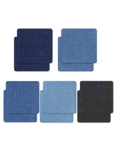 10 Parches de Planchar TKYPZY Denim 7.5x7.5cm 5 Colores