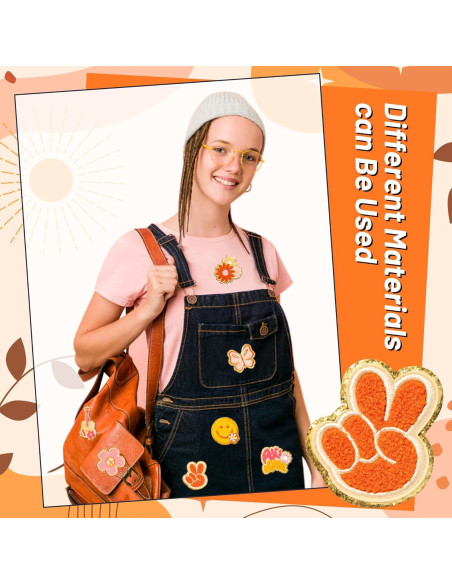 10 Parches de Chenille Retro X1zuue para Planchar y Coser